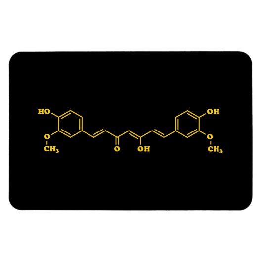 ターメリッククルクミン分子化学式 マグネット (横)