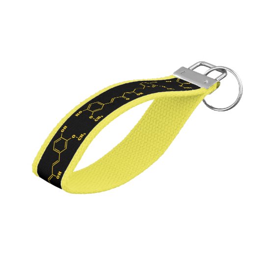 ターメリッククルクミン分子化学式 リストバンドキーホルダー (アングル上)