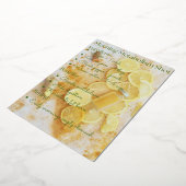 ターメリックジンジャーレモンデトックスショットレシピ 箔招待状 (回転した状態)