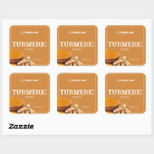 ターメリックスパイスカスタムレーベルシール スクエアシール (シート)