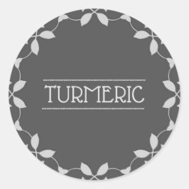 ターメリックスパイス瓶ステッカーラベル ラウンドシール