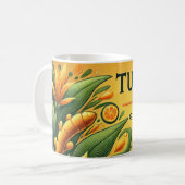 ターメリックティーAIアート コーヒーマグカップ (正面左)