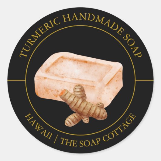 ターメリック石鹸ラベル ラウンドシール (正面)