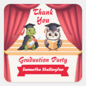 「ターリー・ワイズ、卒業フクロウ・ストラヴァガンザ！」 スクエアシール (正面)