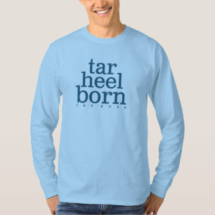 タールのかかとの生まれるTシャツの長袖のカロライナの青 Tシャツ