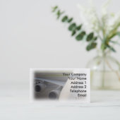 タールマカダム舗装の乗客のジェット旅客機 名刺 (スタンド正面)