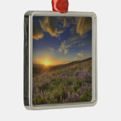 タールート山脈と広大な夕焼け メタルオーナメント (右)