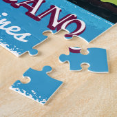 タール火山ボルケーノフィリップヴィンテージ旅行ポスター ジグソーパズル (側面)