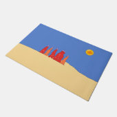 タール運砂漠の女性の水 – ラジャスタン ドアマット (アングル)