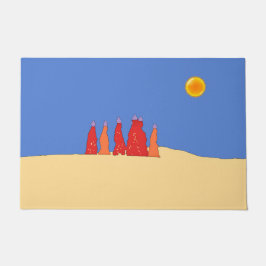 タール運砂漠の女性の水 – ラジャスタン ドアマット