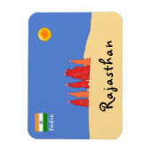 タール運砂漠の女性の水 – ラジャスタン マグネット (縦)