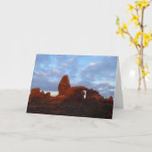 ターレットアーチアットサンライズインアーチズナショナルパーク カード (黄色い花)