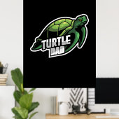 ターレット愛好家 | Turtleパパ ポスター (ホームオフィス)