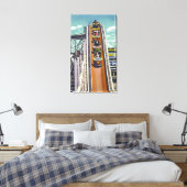 ターンに飛んでいるカップル キャンバスプリント (インサイチュ (寝室))