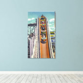 ターンに飛んでいるカップル キャンバスプリント (インサイチュ (ウッドフロア))