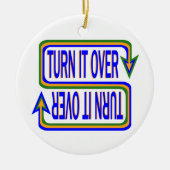 ターンオーバー感動的ことわざ引用文 セラミックオーナメント (正面)