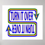 ターンオーバー感動的ことわざ引用文 ポスター (正面)