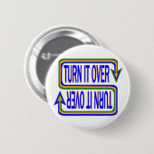 ターンオーバー感動的ことわざ引用文 缶バッジ (正面&裏面)