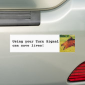 ターンシグナルホースを使用 バンパーステッカー (車上)
