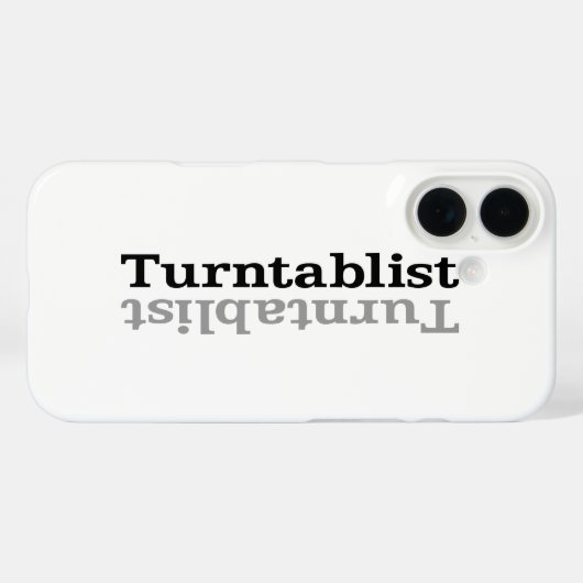 ターンテーブリスト ʇsılqɐʇuɹn⊥ Case-Mate iPhoneケース (裏面 (横))