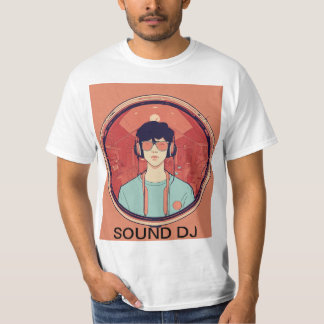 「ターンテーブルとビート」 DJ Tシャツ