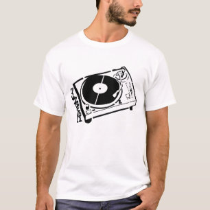 ターンテーブルのステンシル Tシャツ