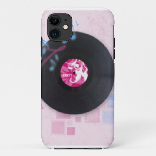 ターンテーブルのピンクの電話箱 Case-Mate iPhoneケース (裏面)