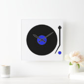 ターンテーブルの柱時計 スクエア壁時計 (ホーム)