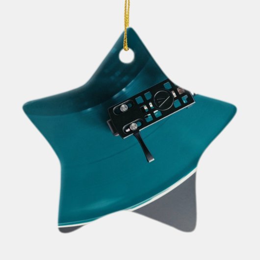 ターンテーブルレコード音楽 セラミックオーナメント (正面)