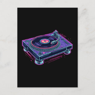 ターンテーブルヴィンテージオーディオLPビニールレコードプレーヤー ポストカード