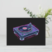 ターンテーブルヴィンテージオーディオLPビニールレコードプレーヤー 招待状 (スタンド正面)