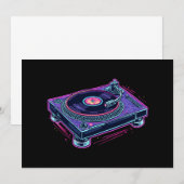 ターンテーブルヴィンテージオーディオLPビニールレコードプレーヤー 招待状 (正面/裏面)