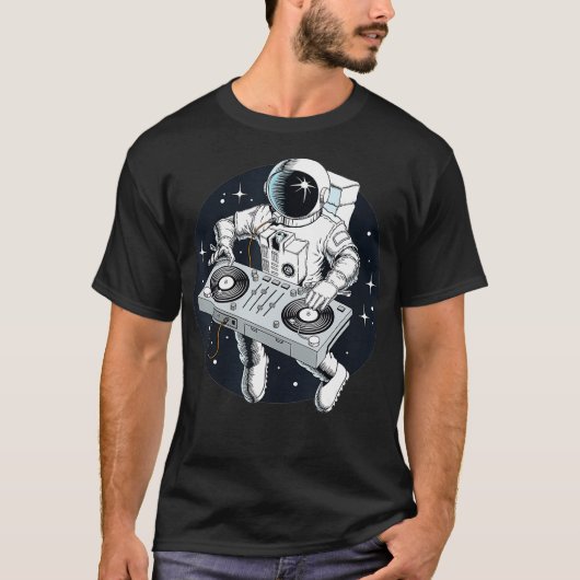 ターンテーブル付き宇宙飛行士 Tシャツ (正面)