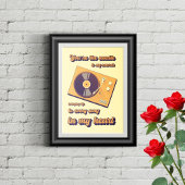 ターンテーブル愛に関連した文字。 ポスター