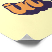 ターンテーブル愛に関連した文字。 ポスター (角)