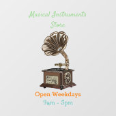 ターンテーブル漫画イラストレーション ウィンドウサイン (シート)