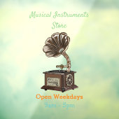 ターンテーブル漫画イラストレーション ウィンドウサイン (シート3)