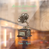 ターンテーブル漫画イラストレーション ウィンドウサイン (シート2)