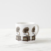 ターンテーブル漫画イラストレーション エスプレッソカップ (正面右)