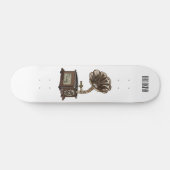 ターンテーブル漫画イラストレーション スケートボード (横)