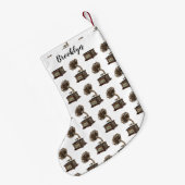 ターンテーブル漫画イラストレーション スモールクリスマスストッキング (裏面 (吊り時))