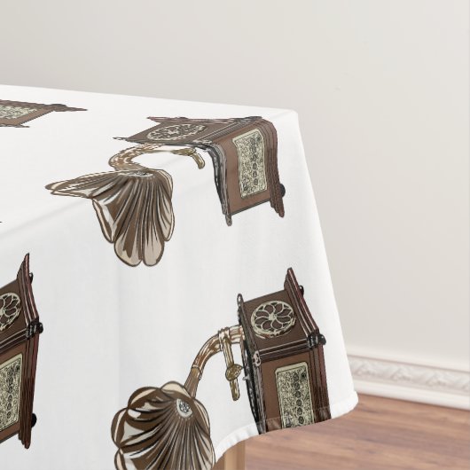 ターンテーブル漫画イラストレーション テーブルクロス (インサイチュ)