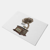 ターンテーブル漫画イラストレーション ドアマット (アングル)