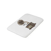 ターンテーブル漫画イラストレーション バスマット (アングル)