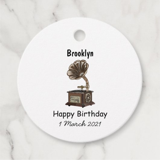 ターンテーブル漫画イラストレーション フェイバータグ (正面)