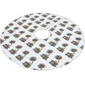 ターンテーブル漫画イラストレーション ブラッシュドポリエステルツリースカート (アングル)