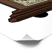 ターンテーブル漫画イラストレーション ポスター (コーナー)