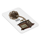 ターンテーブル漫画イラストレーション マグネット (右側)