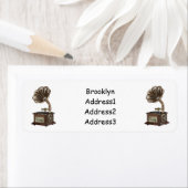 ターンテーブル漫画イラストレーション ラベル (インサイチュ)