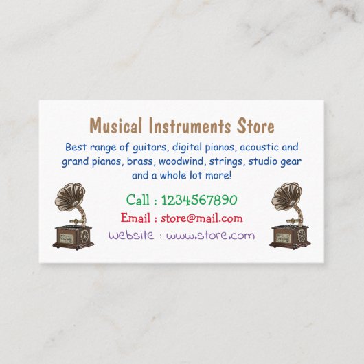 ターンテーブル漫画イラストレーション 名刺 (正面)